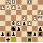 Julian (schwarz) verliert Turm nach b5 axb5 Dxa7